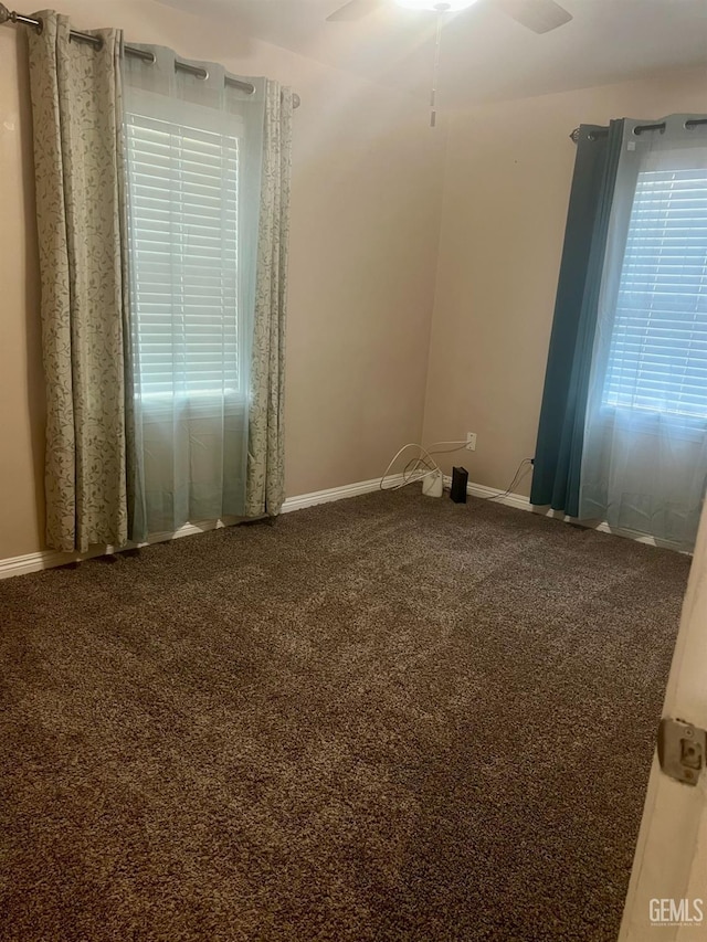 1312 Townsley Ave, Bakersfield, CA 93304 - carpeted empty room featuring a ceiling fan and baseboards