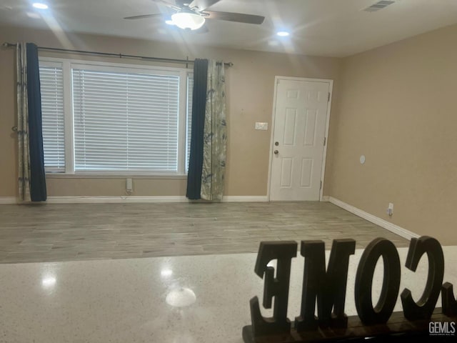1312 Townsley Ave, Bakersfield, CA 93304 - entrance foyer featuring a ceiling fan and baseboards