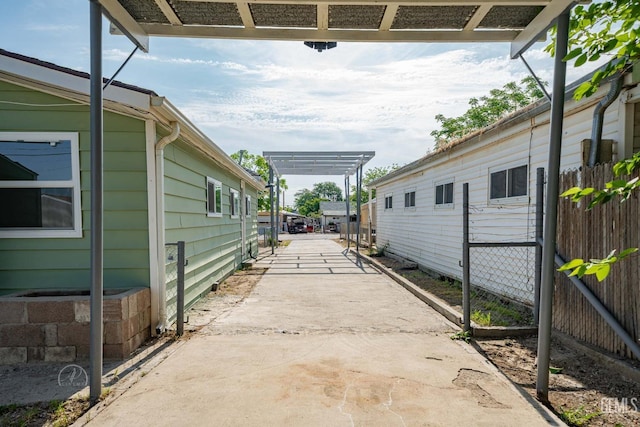 exterior space featuring fence
