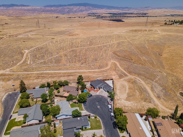 6513 Derby Dr, Bakersfield, CA 93306 - aerial view of property and surrounding area featuring rural landscape and a mountainous background