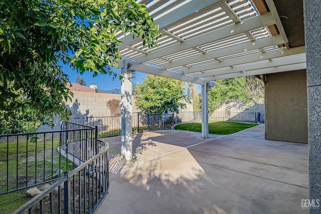 view of patio / terrace with a pergola