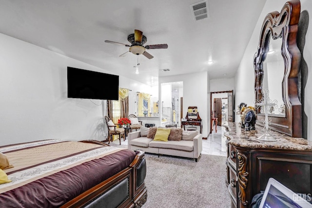 28124 Mustang Ave, Taft, CA 93268 - bedroom featuring ceiling fan and carpet
