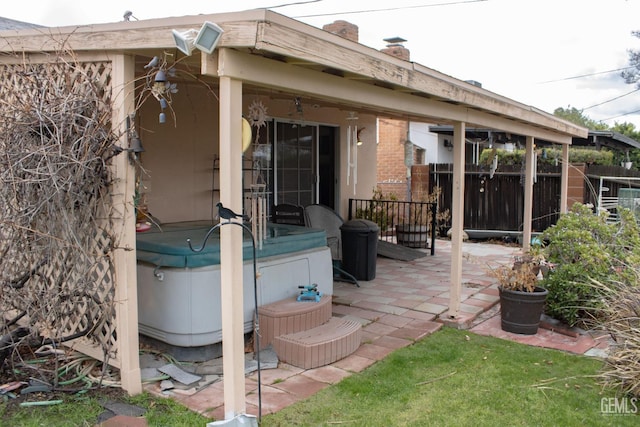 view of patio / terrace with fence