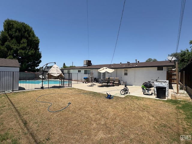 2801 Kaibab Ave, Bakersfield, CA 93306 - rear view of property with a patio area, an outbuilding, and central AC unit