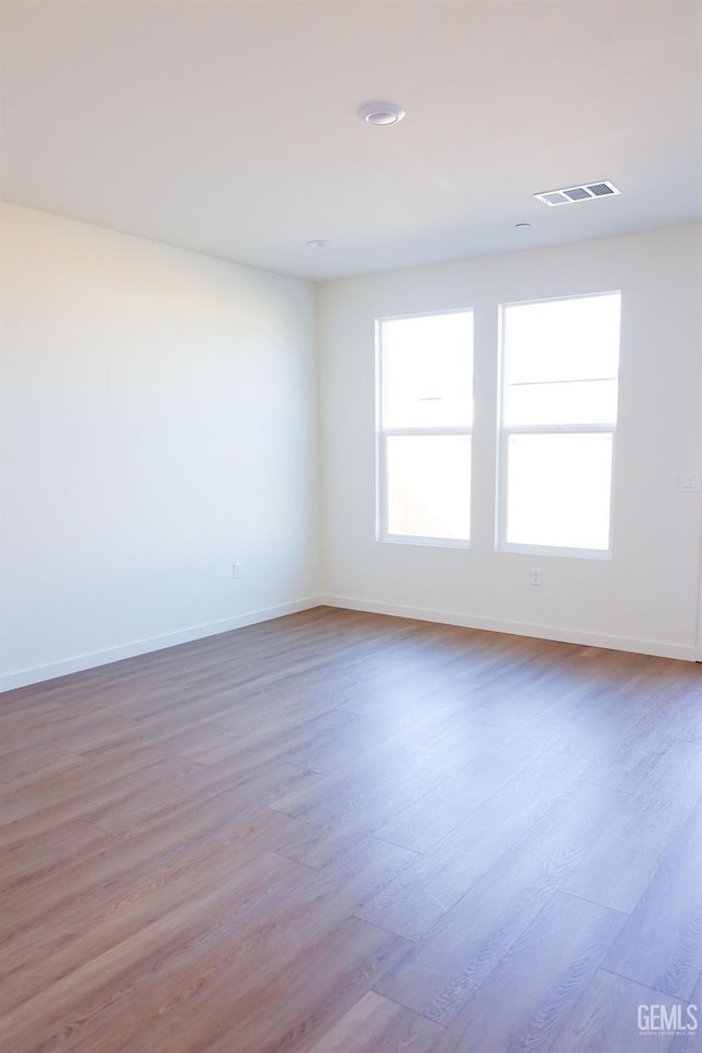 empty room featuring light wood-type flooring