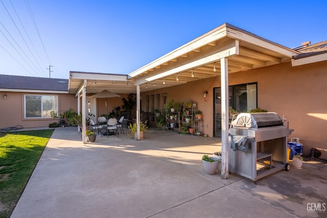 view of patio with grilling area