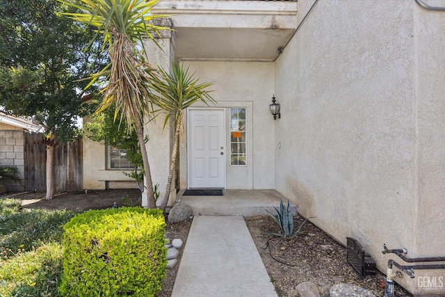 5821 Willowcrest St, Bakersfield, CA 93313 - doorway to property with stucco siding