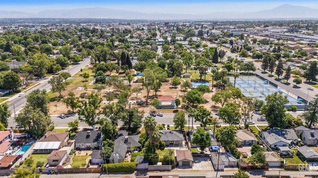 1701 Elm St, Bakersfield, CA 93301 - aerial overview of property's location featuring mountains and nearby suburban area