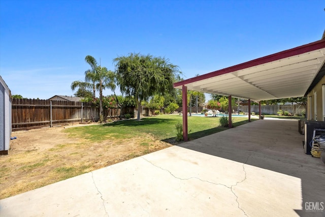 5702 San Pierre Ct, Bakersfield, CA 93308 - fenced backyard with a patio area
