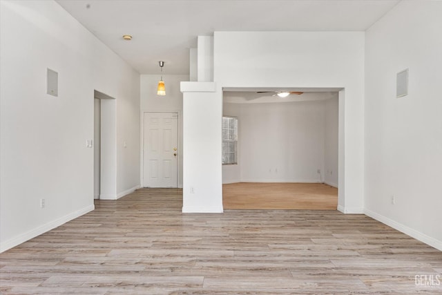 5702 San Pierre Ct, Bakersfield, CA 93308 - spare room with ceiling fan and light wood finished floors