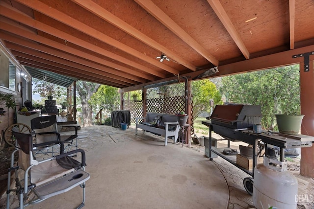 view of patio with fence