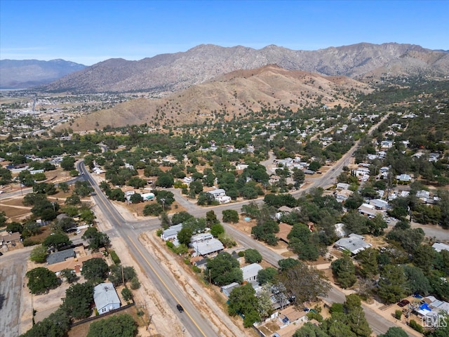 aerial view featuring a mountain view