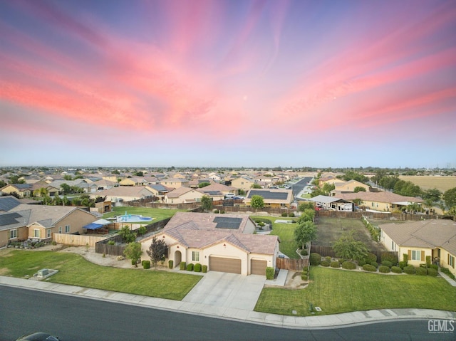 3420 Palagetto Pl, Bakersfield, CA 93314 - aerial view at dusk of a residential view