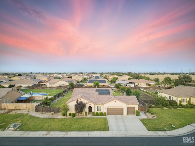 3420 Palagetto Pl, Bakersfield, CA 93314 - aerial view at dusk of a residential view