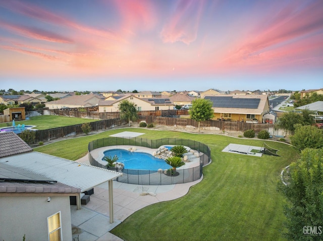 3420 Palagetto Pl, Bakersfield, CA 93314 - view of swimming pool featuring a residential view and a patio area