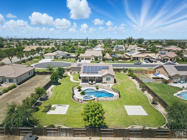 3420 Palagetto Pl, Bakersfield, CA 93314 - aerial view of residential area featuring a pool area
