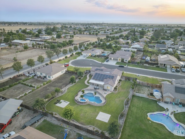 3420 Palagetto Pl, Bakersfield, CA 93314 - aerial perspective of suburban area with a pool