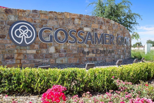 view of community sign
