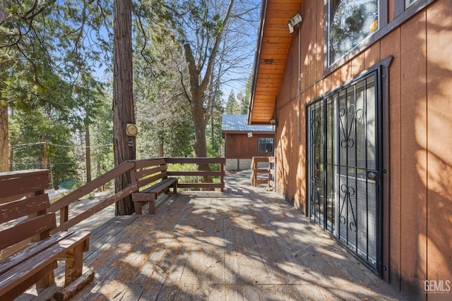 view of wooden deck