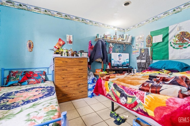 view of tiled bedroom