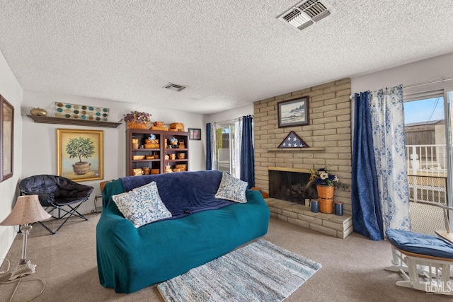 3406 Elm St, Bakersfield, CA 93301 - living room featuring a wealth of natural light, visible vents, and carpet