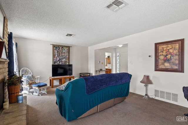 3406 Elm St, Bakersfield, CA 93301 - living room with visible vents and carpet flooring