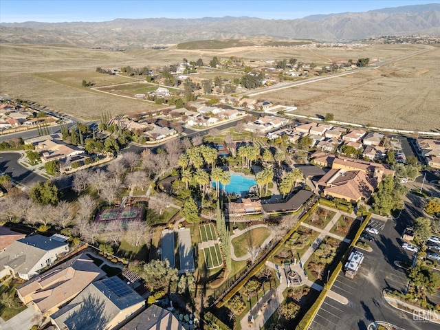 aerial view featuring a mountain view