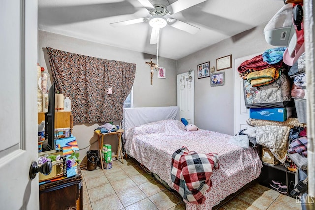 3105 Dore Dr, Bakersfield, CA 93304 - bedroom featuring tile patterned floors and a ceiling fan