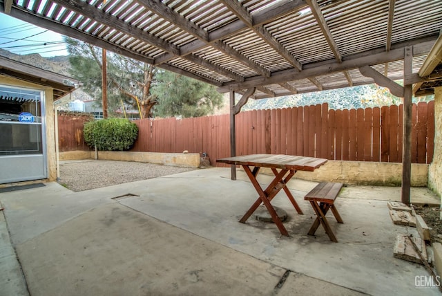 view of patio with a pergola