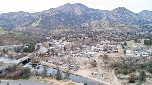 property view of mountains featuring a water view