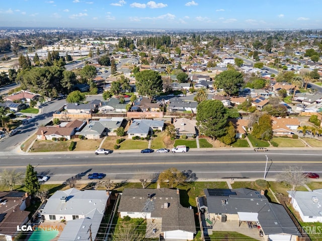 drone / aerial view featuring a residential view