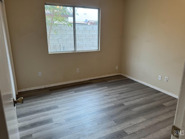 empty room featuring light wood-type flooring