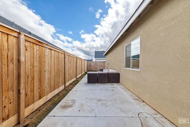 view of patio / terrace featuring an outdoor hangout area