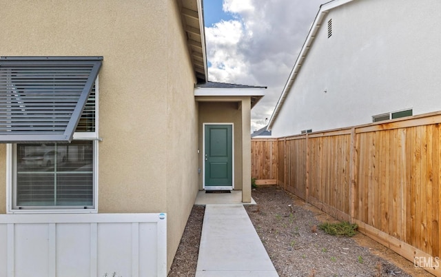 view of doorway to property