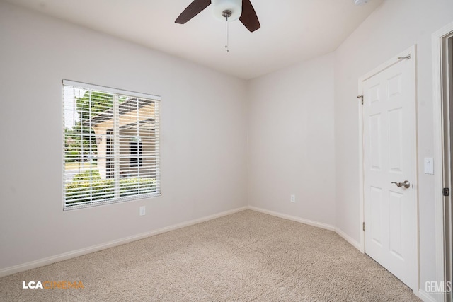 5502 White Pine Way, Bakersfield, CA 93313 - spare room featuring carpet floors, ceiling fan, and baseboards