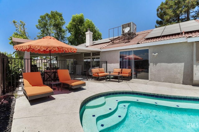 812 Mazatlan Dr, Bakersfield, CA 93314 - view of swimming pool with a patio area and an outdoor hangout area