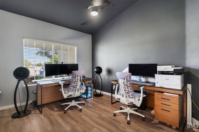 812 Mazatlan Dr, Bakersfield, CA 93314 - office space featuring lofted ceiling and wood finished floors