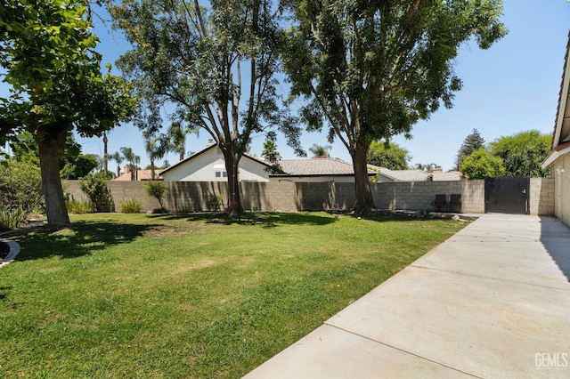 812 Mazatlan Dr, Bakersfield, CA 93314 - fenced backyard with a patio