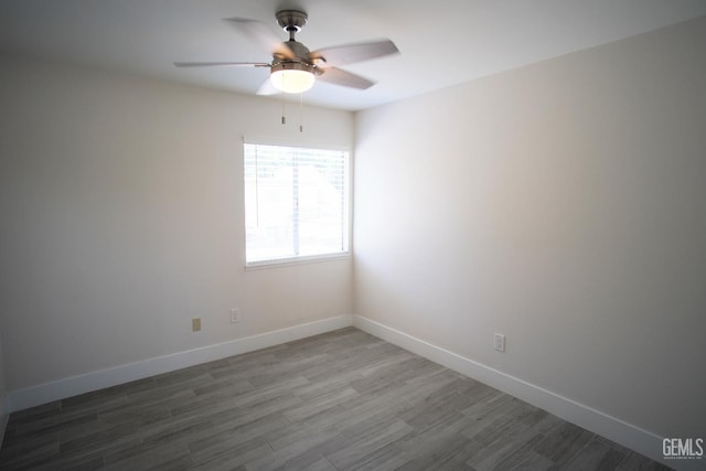 4801 Belle Ter Unit C, Bakersfield, CA 93309 - unfurnished room with a ceiling fan and wood finished floors