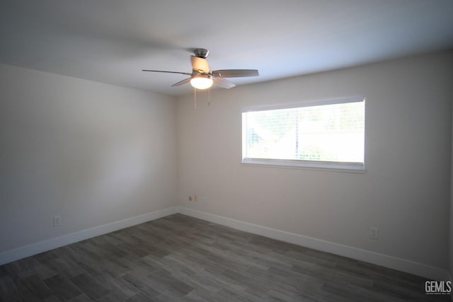 4801 Belle Ter Unit C, Bakersfield, CA 93309 - empty room with a ceiling fan and wood finished floors