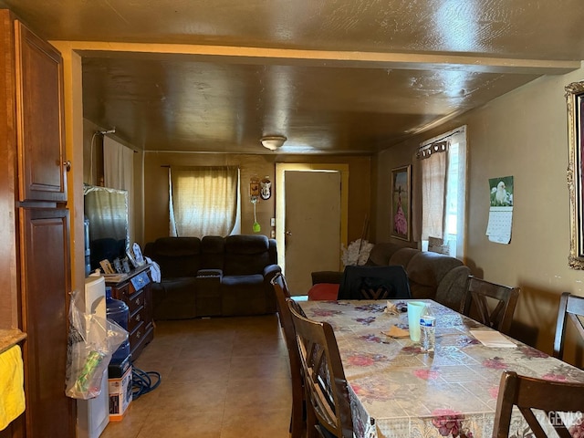 view of tiled dining area