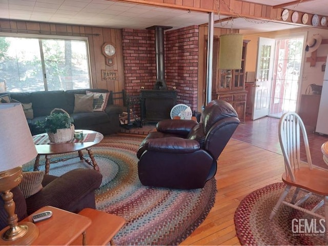 45904 Carlin Dr, Posey, CA 93260 - living room featuring light wood finished floors and a wood stove