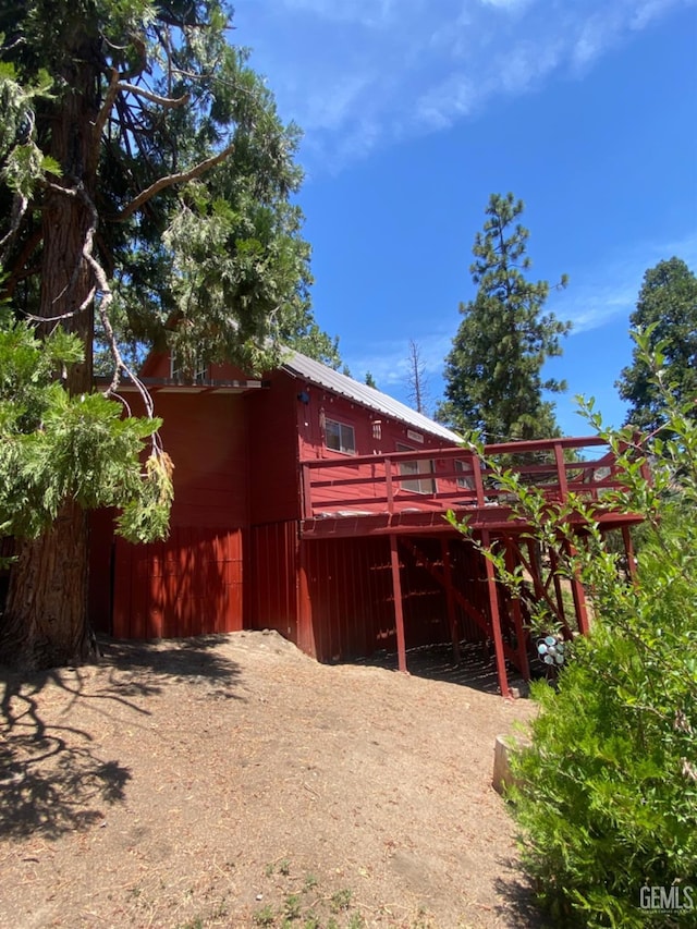 45904 Carlin Dr, Posey, CA 93260 - back of property with a wooden deck