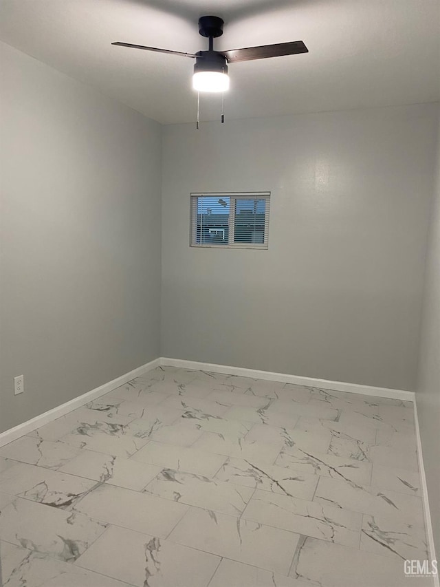 unfurnished room featuring ceiling fan