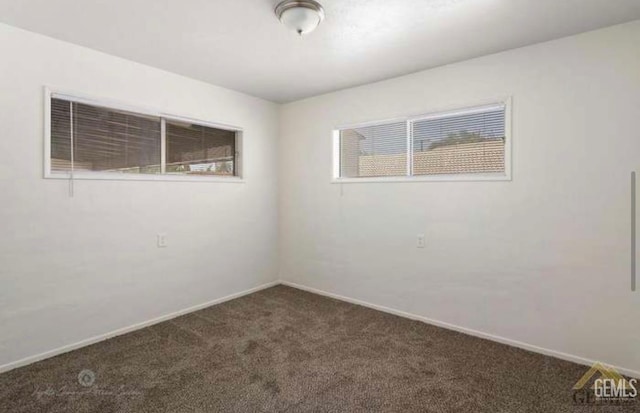 view of carpeted spare room