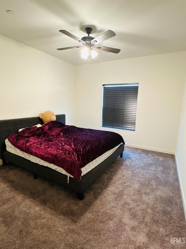 8410 Avon St, Bakersfield, CA 93314 - carpeted bedroom featuring baseboards and ceiling fan