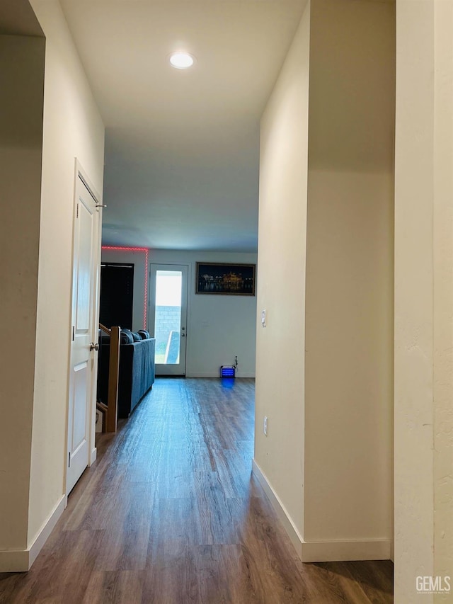 8410 Avon St, Bakersfield, CA 93314 - corridor with wood finished floors and recessed lighting