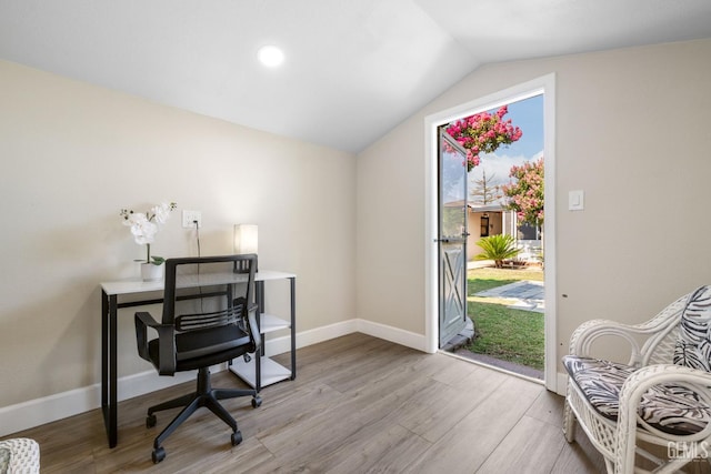 2702 Worthington Ave, Bakersfield, CA 93308 - office featuring wood finished floors and lofted ceiling