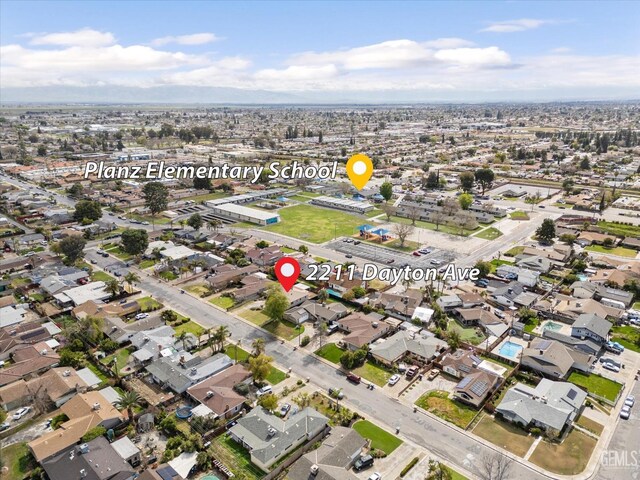 aerial view featuring a residential view