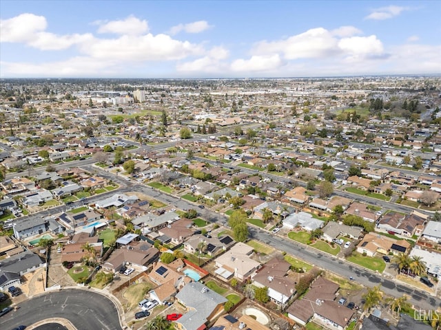 bird's eye view featuring a residential view